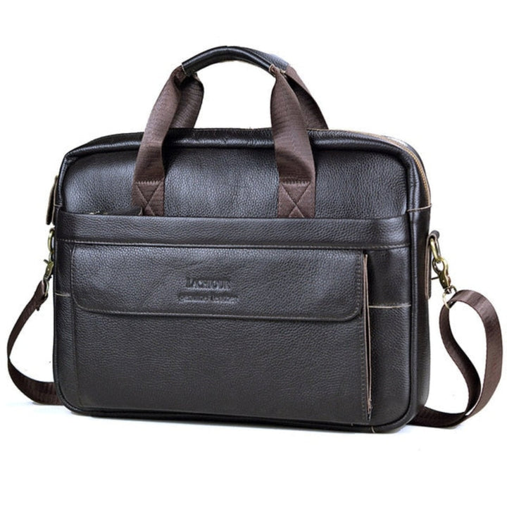 Luxury Stylish Leather Laptop Bag - Victor-Coffee-State of Style
