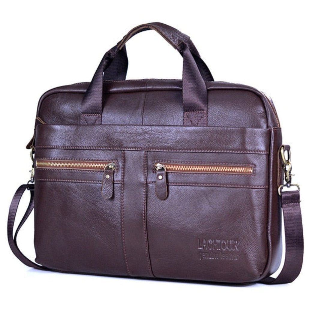 Luxury Stylish Leather Laptop Bag - Victor-Mahogany-State of Style