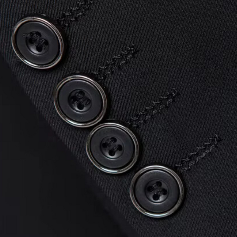 Luxury Three-Piece Suit for Men - Dante-Black-S-State of Style