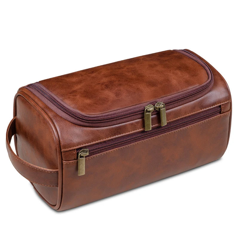 Luxury Toiletry Bags for Travel - Voyago-Brown-State of Style