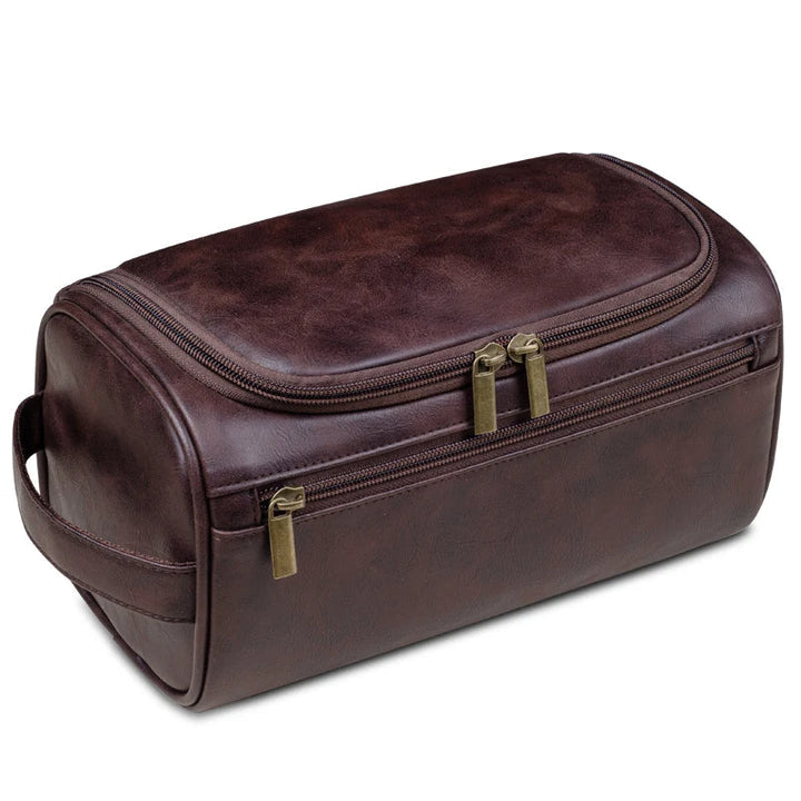 Luxury Toiletry Bags for Travel - Voyago-Dark brown-State of Style