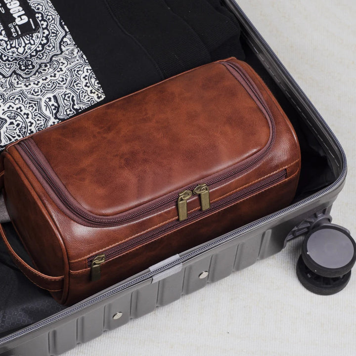Luxury Toiletry Bags for Travel - Voyago-Dark brown-State of Style