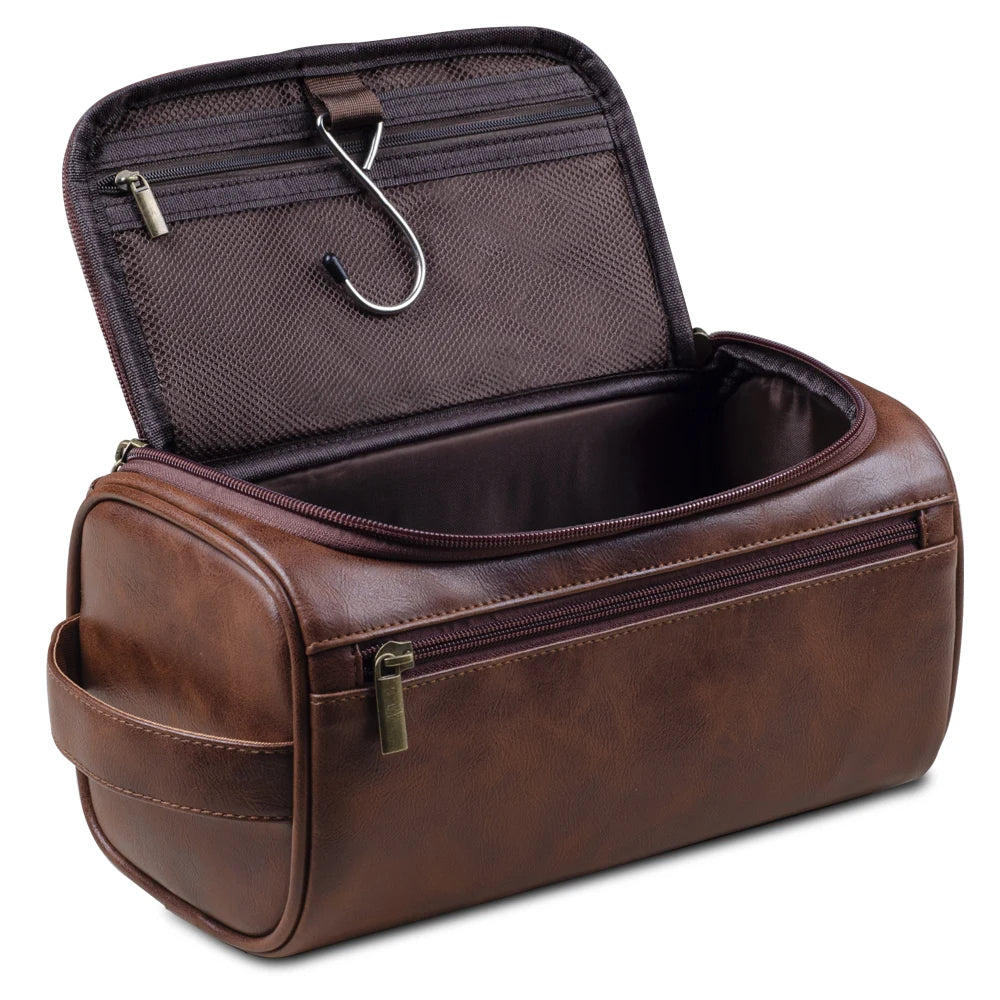 Luxury Toiletry Bags for Travel - Voyago-Dark brown-State of Style