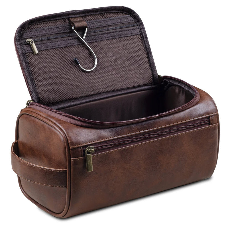 Luxury Toiletry Bags for Travel - Voyago-Dark brown-State of Style
