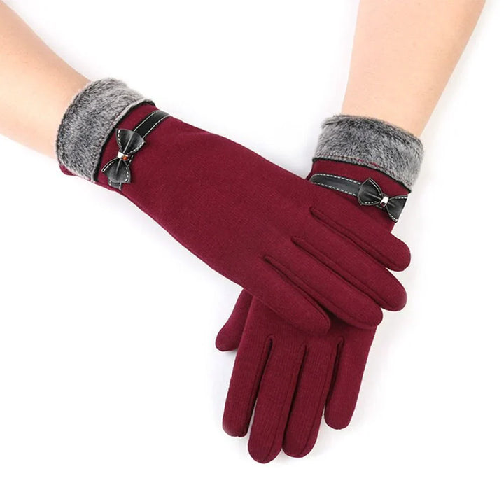 Luxury Touchscreen Gloves - Elise-Red B-State of Style