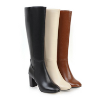 Luxury Vegan Leather Ankle Boots with Zip - Eden-Brown-2.5-State of Style