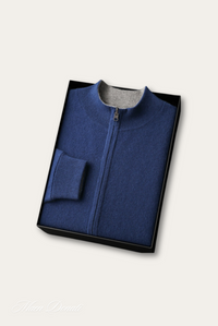 Luxury Warm Cashmere Cardigan for Men – Rowan-Dark Brown-S-State of Style