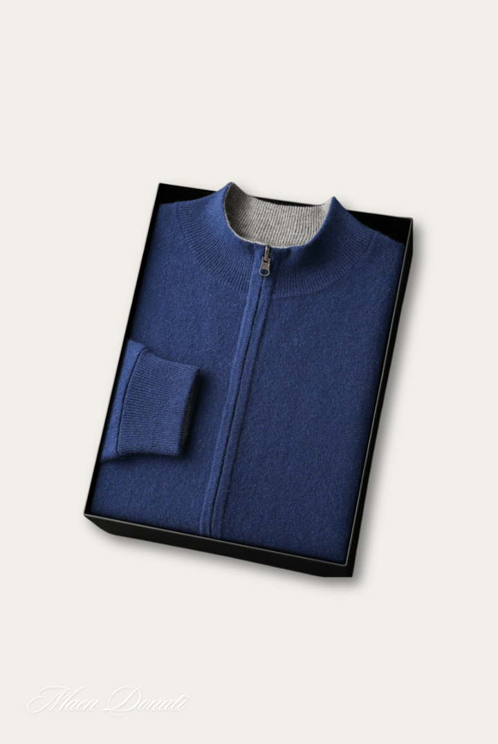 Luxury Warm Cashmere Cardigan for Men – Rowan-Dark Brown-S-State of Style
