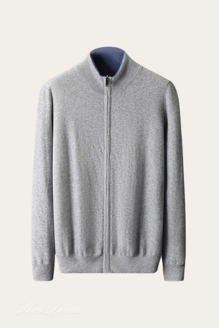 Luxury Warm Cashmere Cardigan for Men – Rowan-Grey-S-State of Style