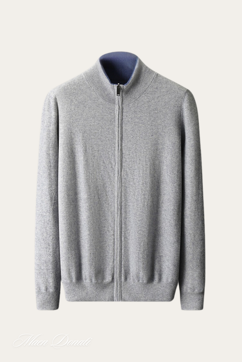 Luxury Warm Cashmere Cardigan for Men – Rowan-Grey-S-State of Style
