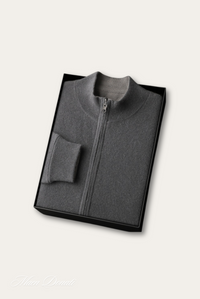 Luxury Warm Cashmere Cardigan for Men – Rowan-Grey-S-State of Style