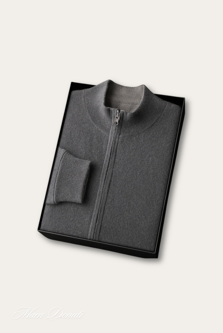 Luxury Warm Cashmere Cardigan for Men – Rowan-Grey-S-State of Style