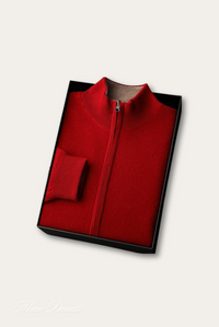 Luxury Warm Cashmere Cardigan for Men – Rowan-Red-S-State of Style
