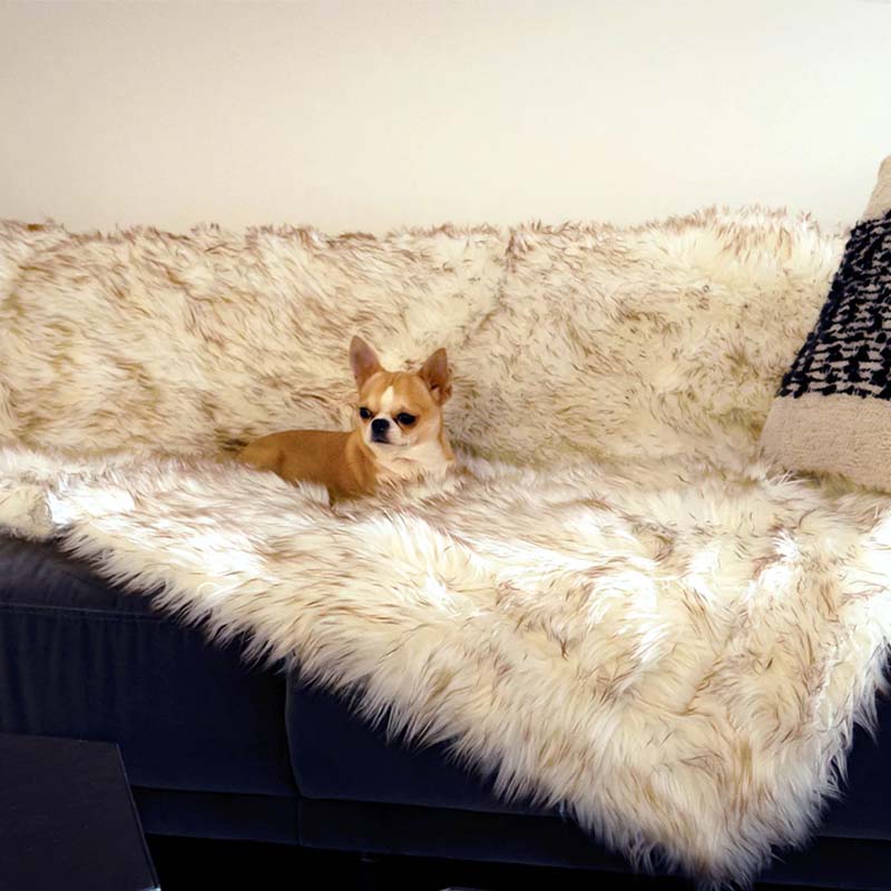 Luxury Waterproof Pet Blanket - CozyPaw™-White/brown-75 x 100 cm-State of Style