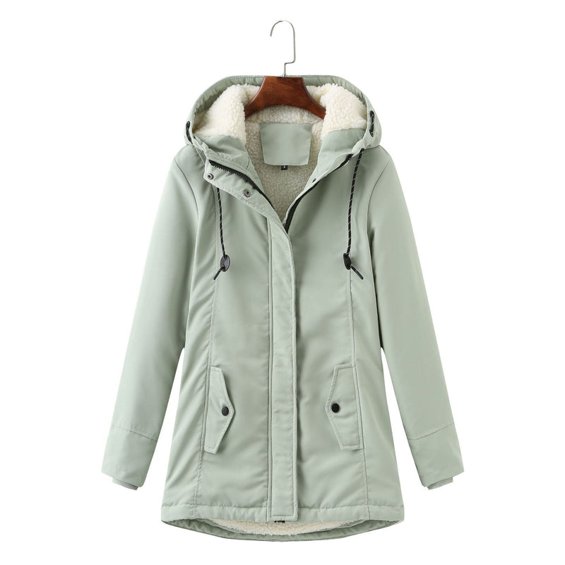 Luxury Winter Coat for Women - Aurora-Mint Green-S-State of Style
