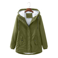 Luxury Winter Coat for Women - Aurora-Olive Green-S-State of Style