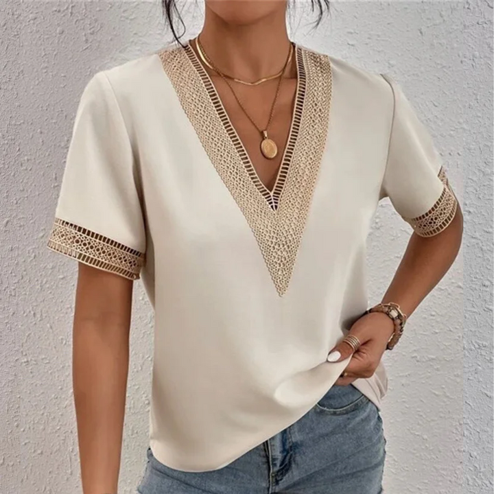 Luxury Women's T-Shirt - Tanja-Light Yellow-S-State of Style