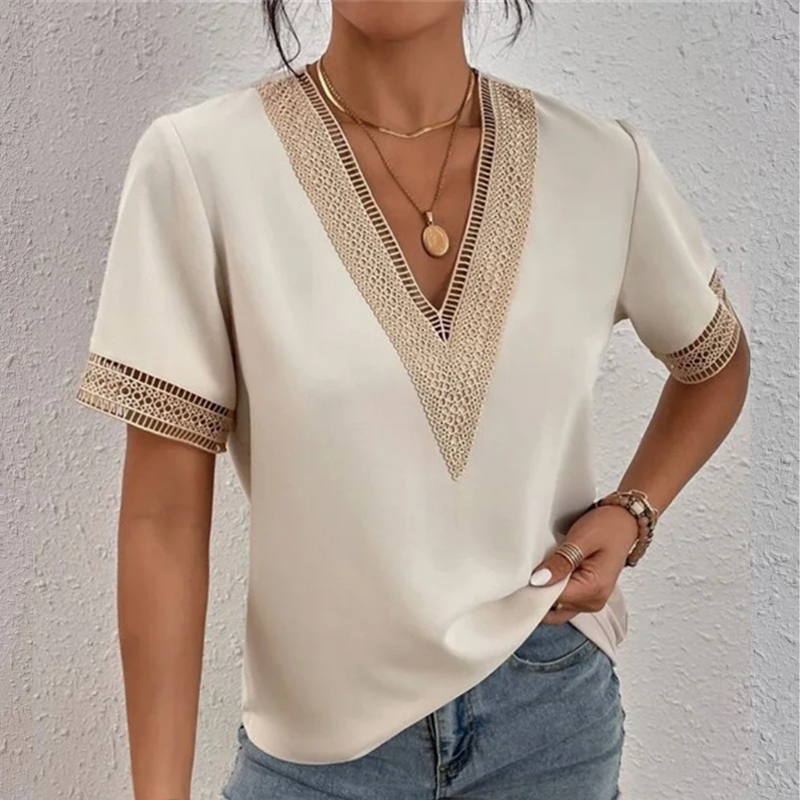 Luxury Women's T-Shirt - Tanja-Light Yellow-S-State of Style