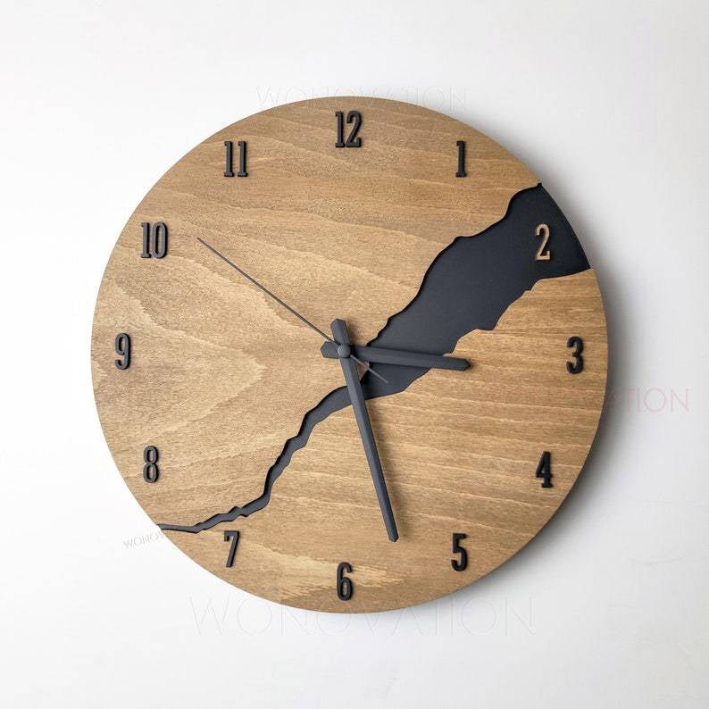 Luxury Wooden Wall Clock – Nuvoro-Numbers-State of Style