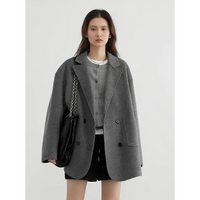 Luxury Wool Women's Coat - Aurora-Grey-S-State of Style