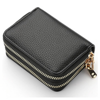 Lychee Pattern Short Wallet – Stylish & Compact for Everyday Use-Black-State of Style