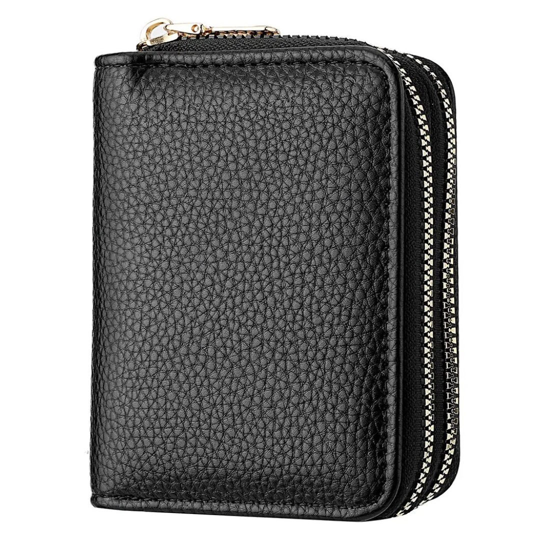 Lychee Pattern Short Wallet – Stylish & Compact for Everyday Use-Black-State of Style