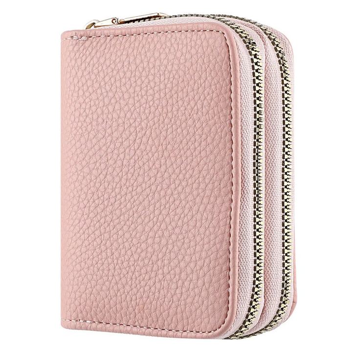 Lychee Pattern Short Wallet – Stylish & Compact for Everyday Use-Pink-State of Style