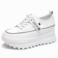 LydiaSneaks | Women's Trendy Platform Sneakers-White-4.5-State of Style