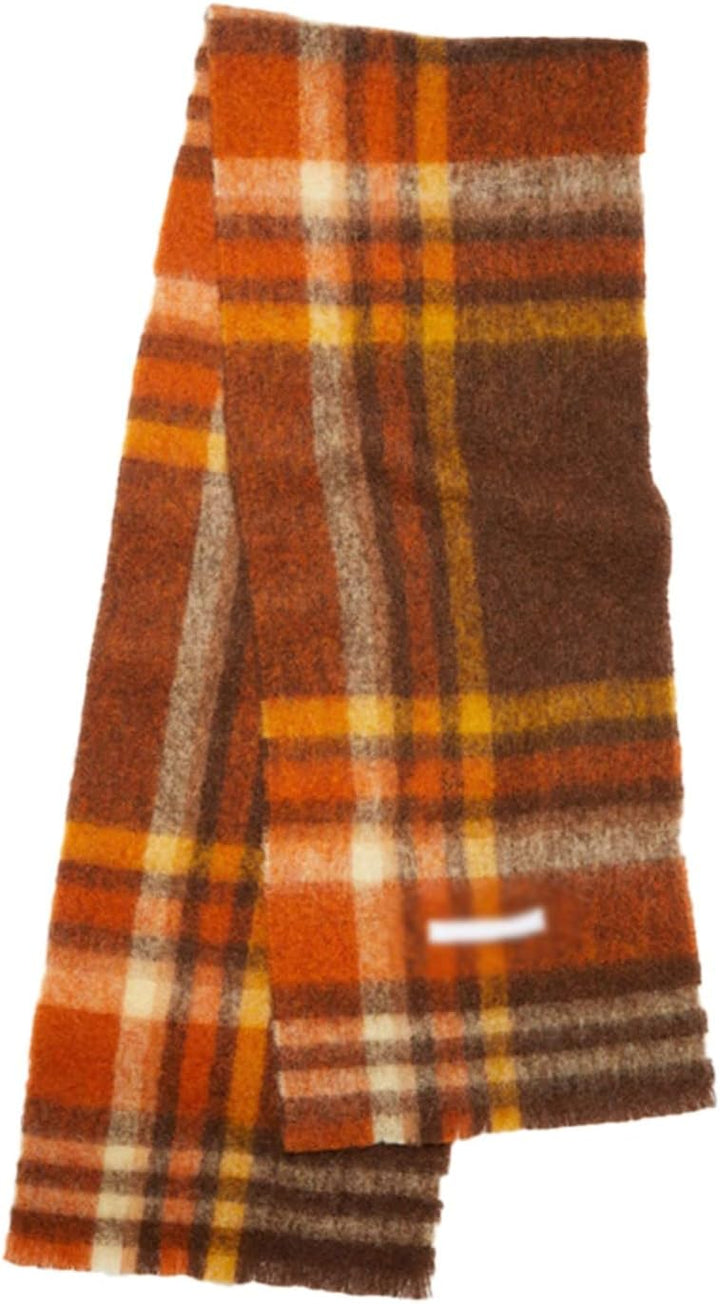 Lynn Checked Scarf | Warm & Stylish-Chestnut Brown-State of Style