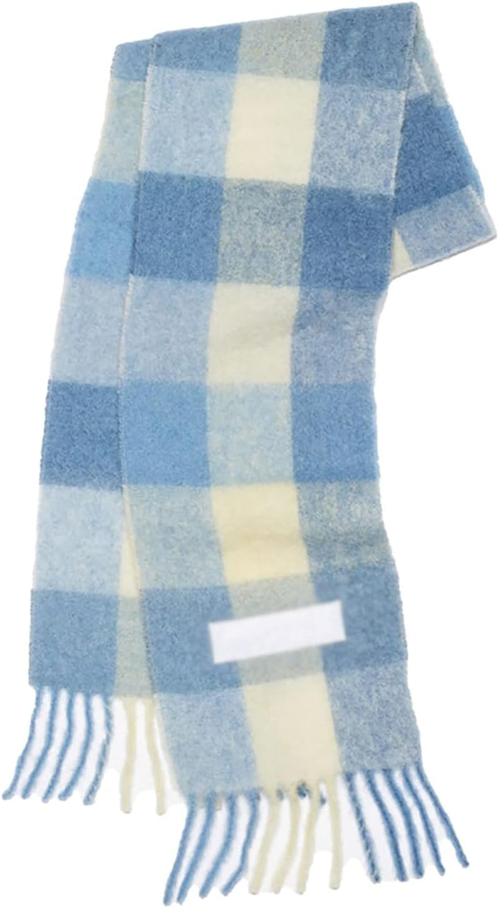 Lynn Checked Scarf | Warm & Stylish-Sky Blue-State of Style