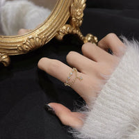Lyra Gold Hexagram Chain Ring – Timeless Elegance-State of Style