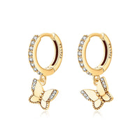 Lyrielle Shimmering Butterfly Earrings-Gold-State of Style
