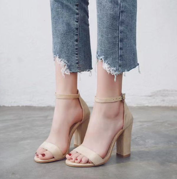 MaaikesHeels | Women's Elegant Ankle Strap High Heels-Beige-4.5-State of Style