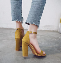 MaaikesHeels | Women's Elegant Ankle Strap High Heels-Yellow-4.5-State of Style