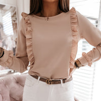 MadeliefBlouse | Women's Elegant Long-Sleeve Blouse-Pink-S-State of Style