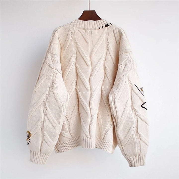 Madeliens Sweater | Women's Cosy Knit Sweater-Beige-S-State of Style