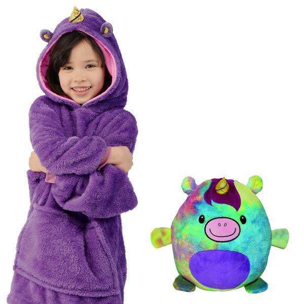 Magical Snuggle Bear Hoodie - SnugBear-Purple + Green-State of Style