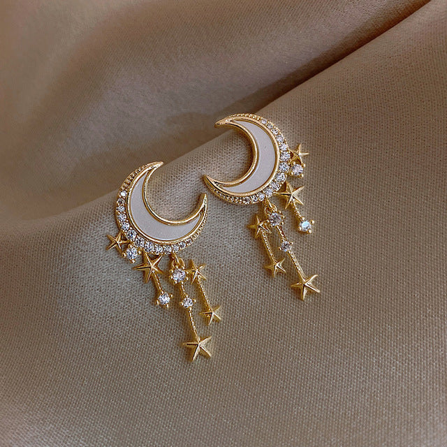 Magical Unicorn Earrings | Sparkling Crystal Jewellery-Moon-State of Style
