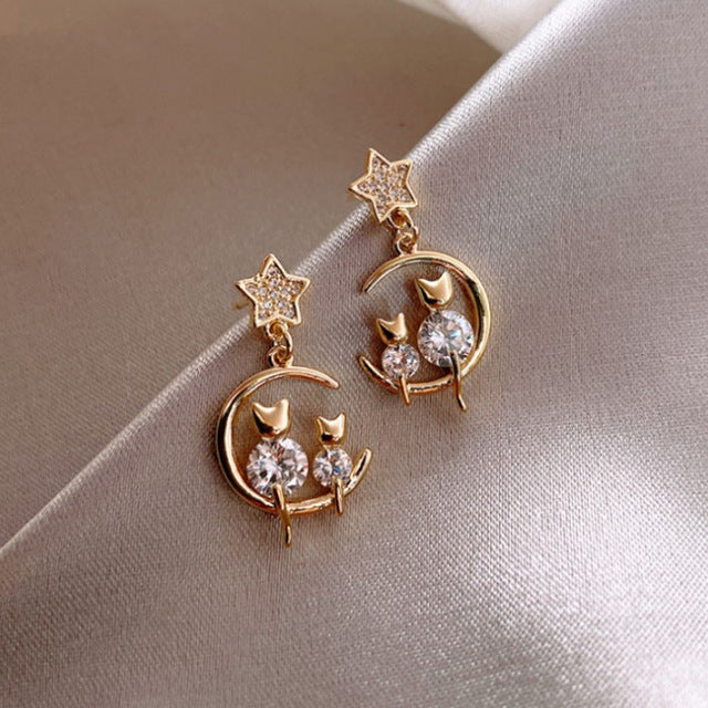 Magical Unicorn Earrings | Sparkling Crystal Jewellery-Two Cats-State of Style