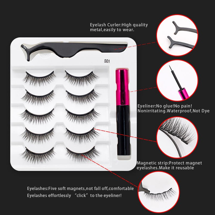 MagicLashes | Reusable Magnetic Eyelashes-3 Pair 01-State of Style