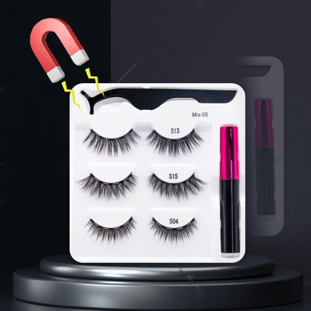 MagicLashes | Reusable Magnetic Eyelashes-3 Pair Mix 01-State of Style