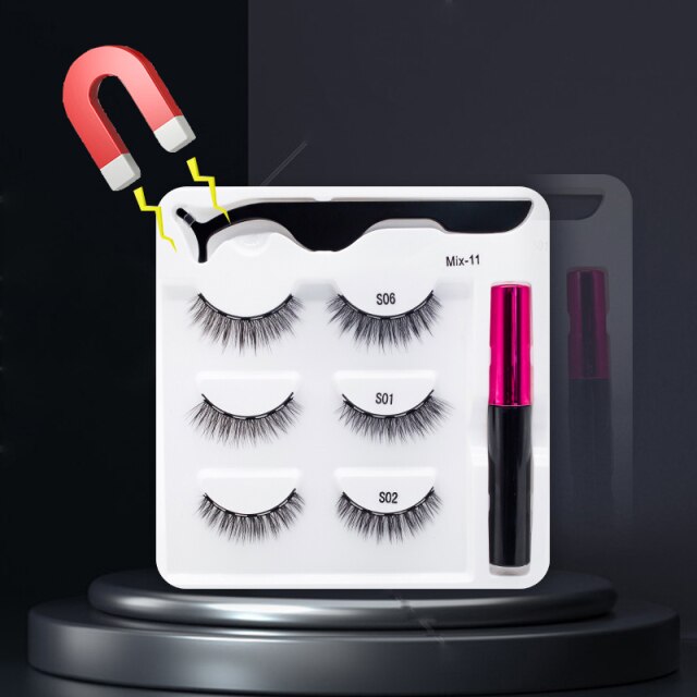 MagicLashes | Reusable Magnetic Eyelashes-3 Pair Mix 03-State of Style