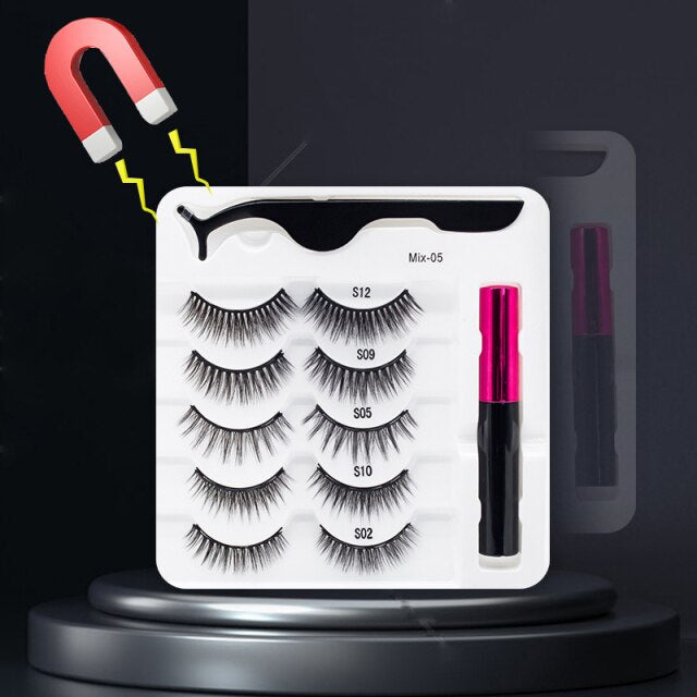 MagicLashes | Reusable Magnetic Eyelashes-5 Pair Mix 05-State of Style