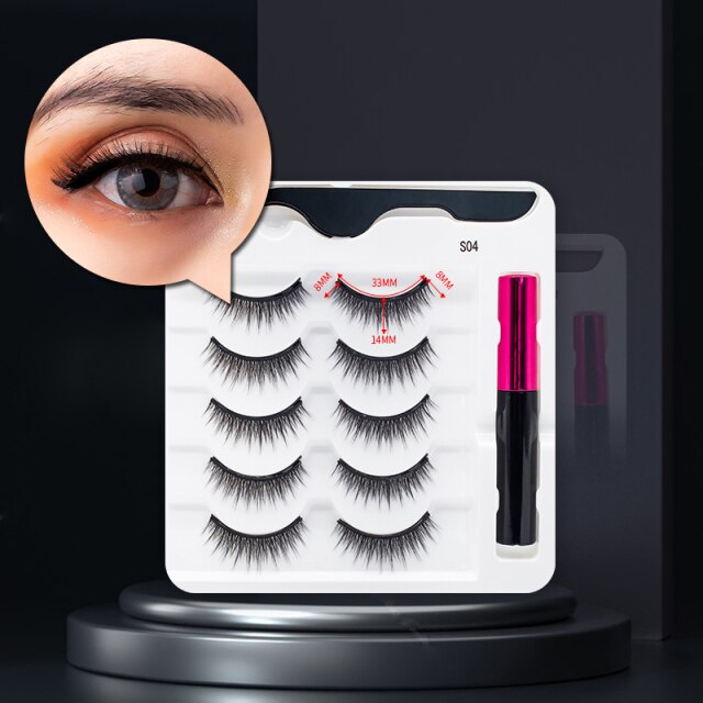 MagicLashes | Reusable Magnetic Eyelashes-5 Pair S-04-State of Style