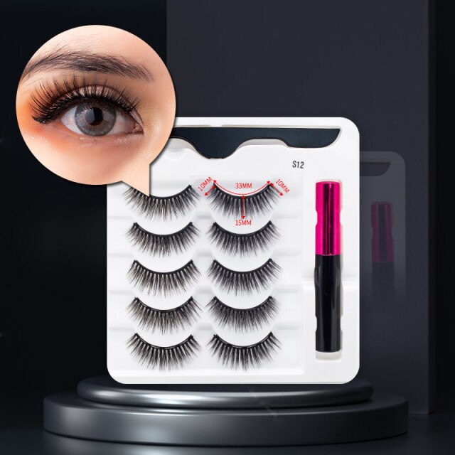 MagicLashes | Reusable Magnetic Eyelashes-5 Pair S-11-State of Style