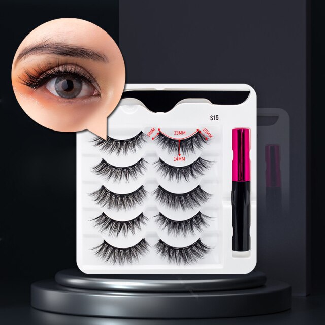 MagicLashes | Reusable Magnetic Eyelashes-5 Pair S-13-State of Style