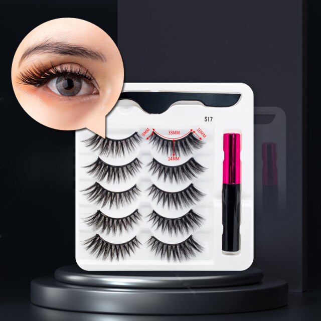 MagicLashes | Reusable Magnetic Eyelashes-5 Pair S-14-State of Style