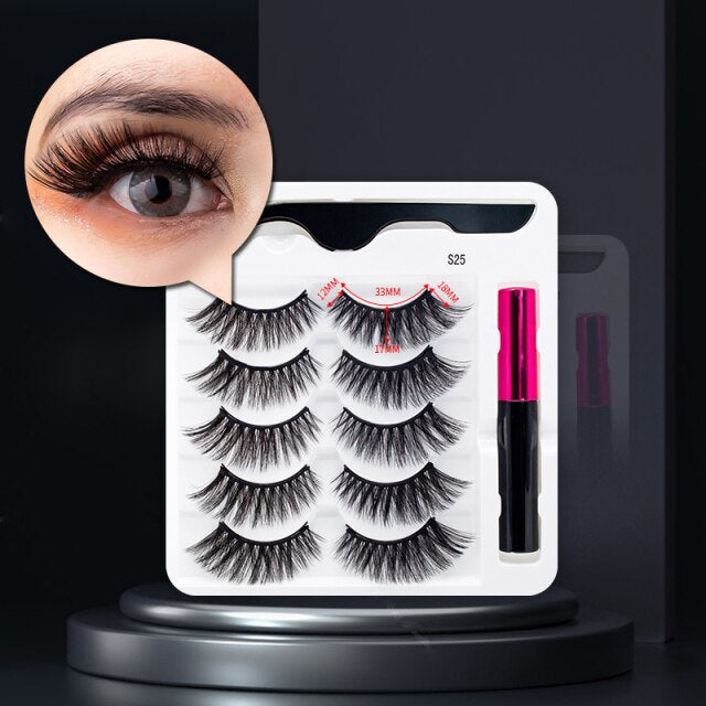 MagicLashes | Reusable Magnetic Eyelashes-5 Pair S-16-State of Style