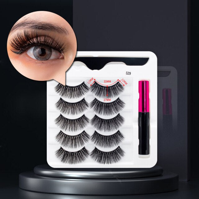 MagicLashes | Reusable Magnetic Eyelashes-5 Pair S-17-State of Style