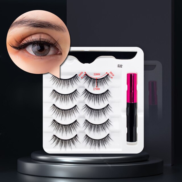 MagicLashes | Reusable Magnetic Eyelashes-5 Pair S-18-State of Style